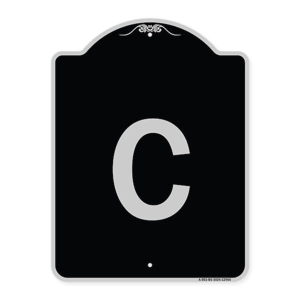 Signmission Sign with Letter C Heavy-Gauge Aluminum Architectural Sign, 24" x 18", BS-1824-22960 A-DES-BS-1824-22960 - main